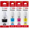 Canon GI-60 Value Pack ink bottle Set For Endurance G6000 Series